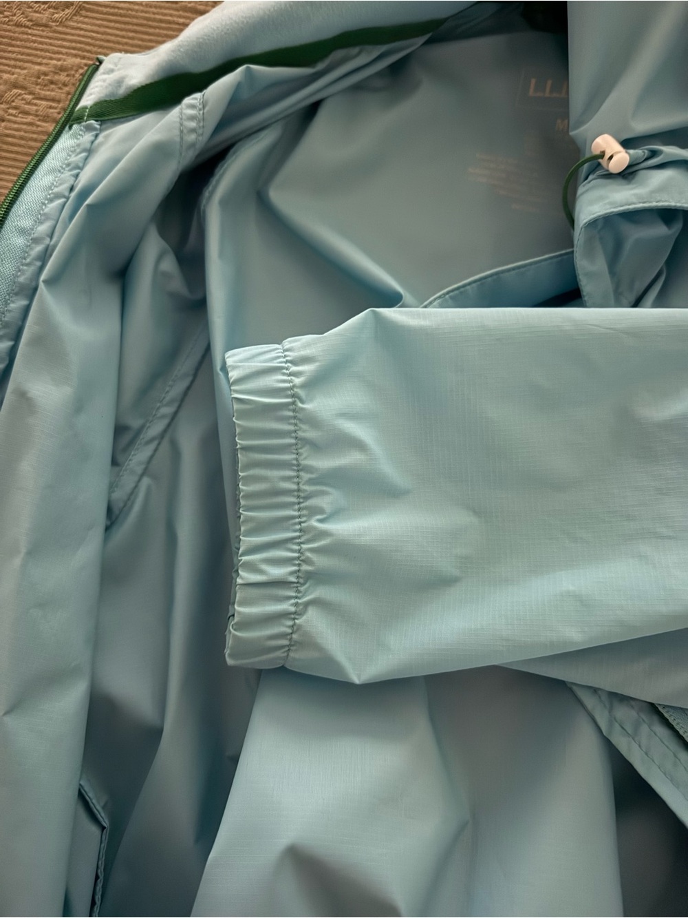 L.L.Bean Light Blue Women's Rain Jacket - Picture 4 of 5